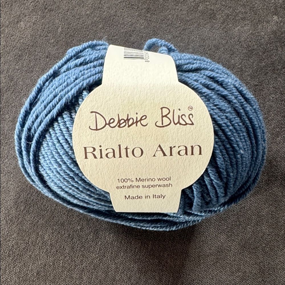 Debbie Bliss Rialto Aran 21203Blue 100% Merino Wool ExtraFine Yarn Made Italy x6